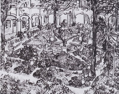 Garden of the Hospital in Arles by Vincent van Gogh